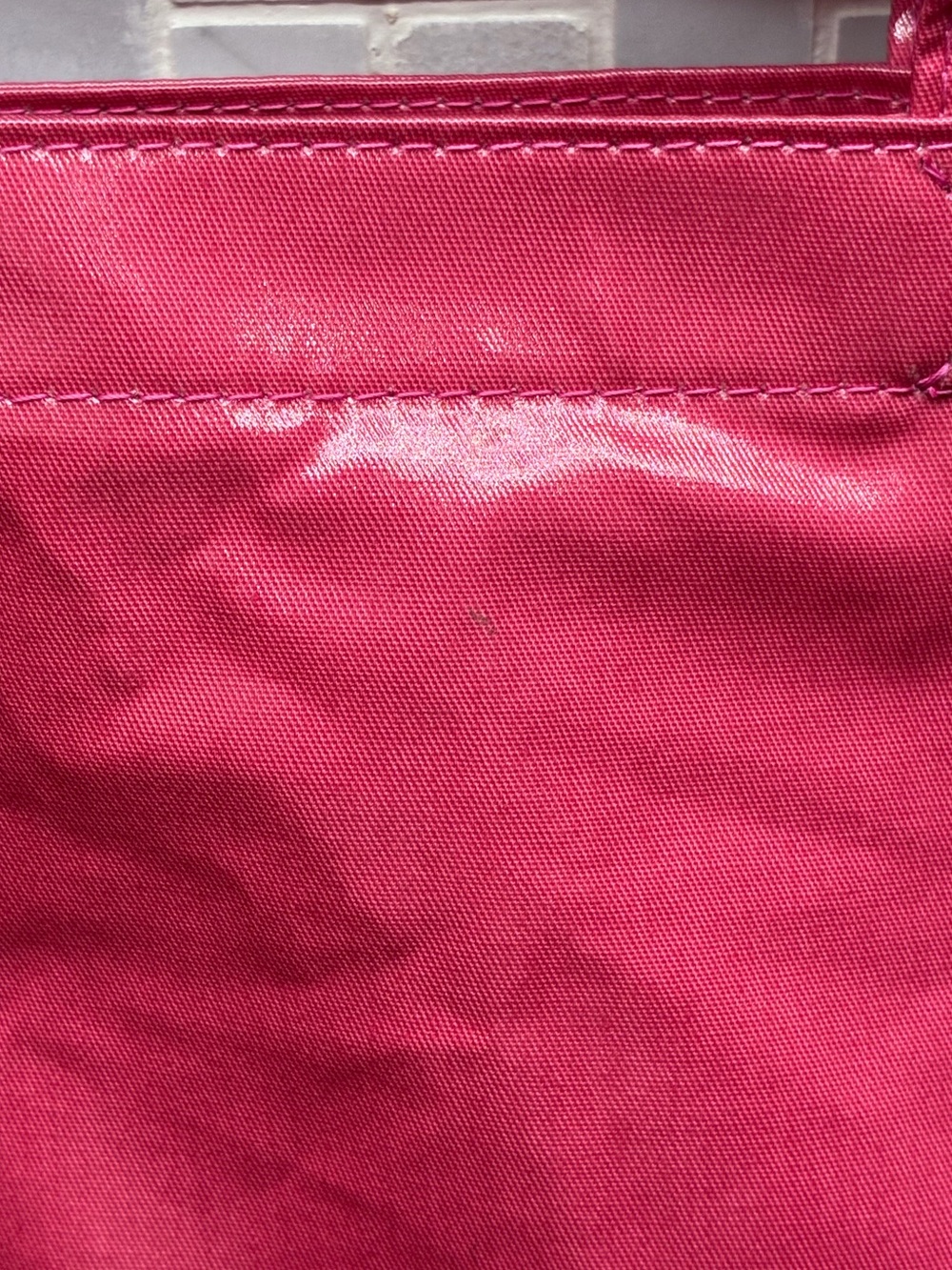 New Gucci Signature Pink Nylon Tote Shopper Bag Large Logo Italy NWT - Picture 8 of 11